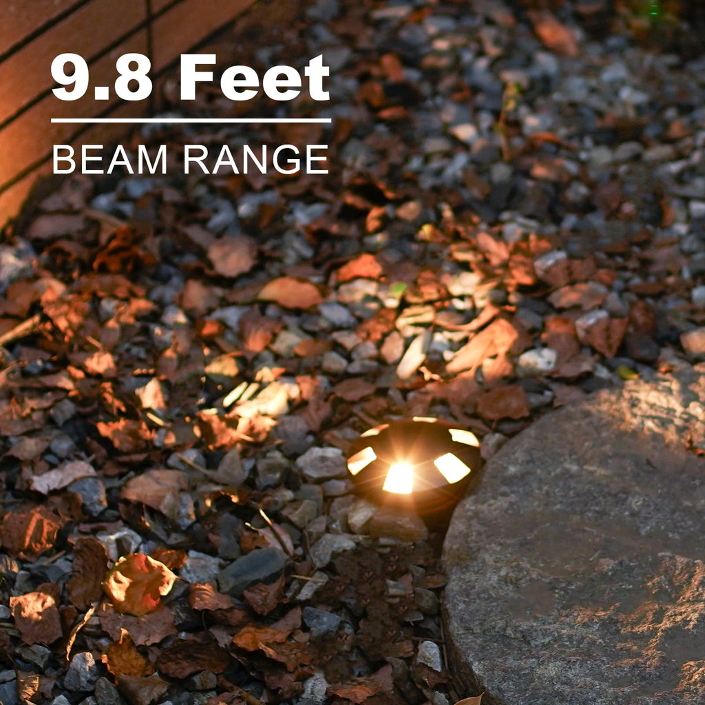 Landscape Lighting 8PK Low Voltage Well Lights 6 Watt LED 120 Lumen 12V AC In-Ground Lights 3000K Warm White