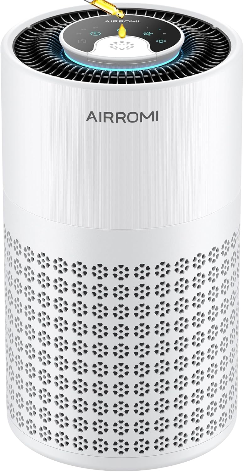 Air Purifier for Bedroom with HEPA 3-in-1 Filter, Pet Air Purifier for Home Cat Pee Smell, Covers Upto 990 Ft², Quiet