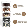 Acrylic Belt Storage Organizer For Closet 4-Layer Stackable Belt Box