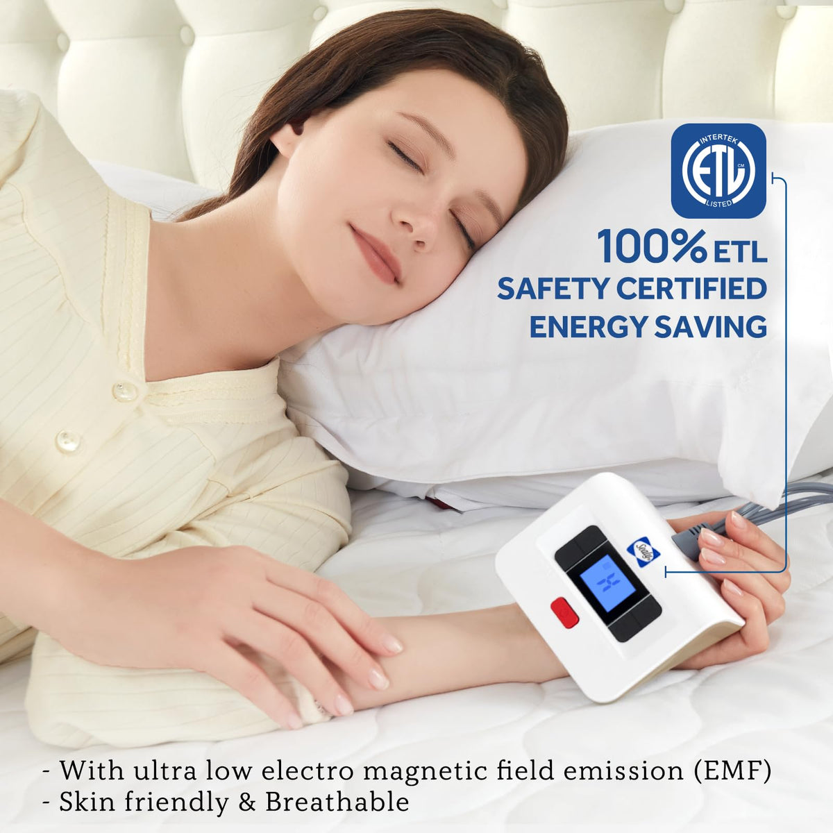 Heated Mattress Pad Twin Size Luxury Quilted Electric Bed Warmer