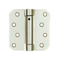 Self Closing Spring Door Hinges Brass 4 Inch - 5/8 Radius 6-Pack