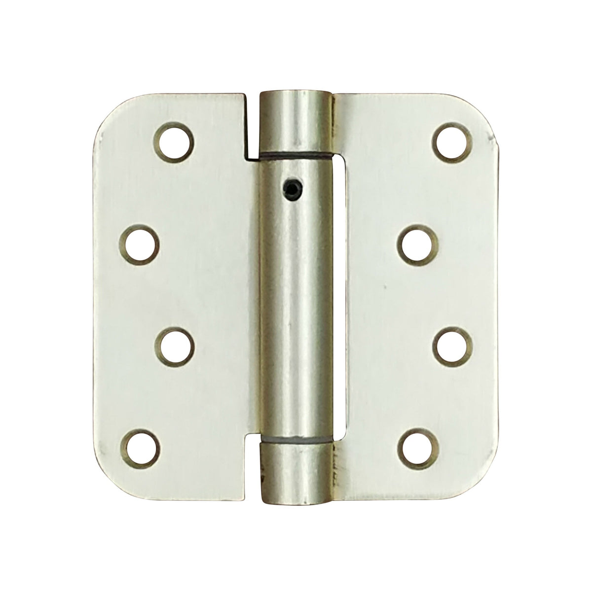 Self Closing Spring Door Hinges Brass 4 Inch - 5/8 Radius 6-Pack