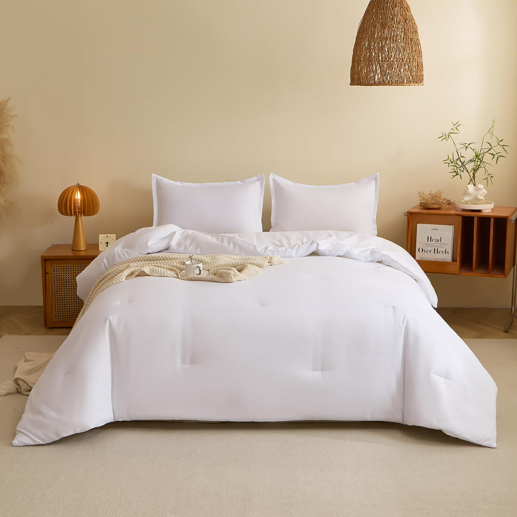 White Comforter Set 3 Pieces