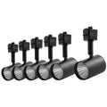 6.5W L Type LED Track Lighting Heads, Black, 3000K, 6 Pack