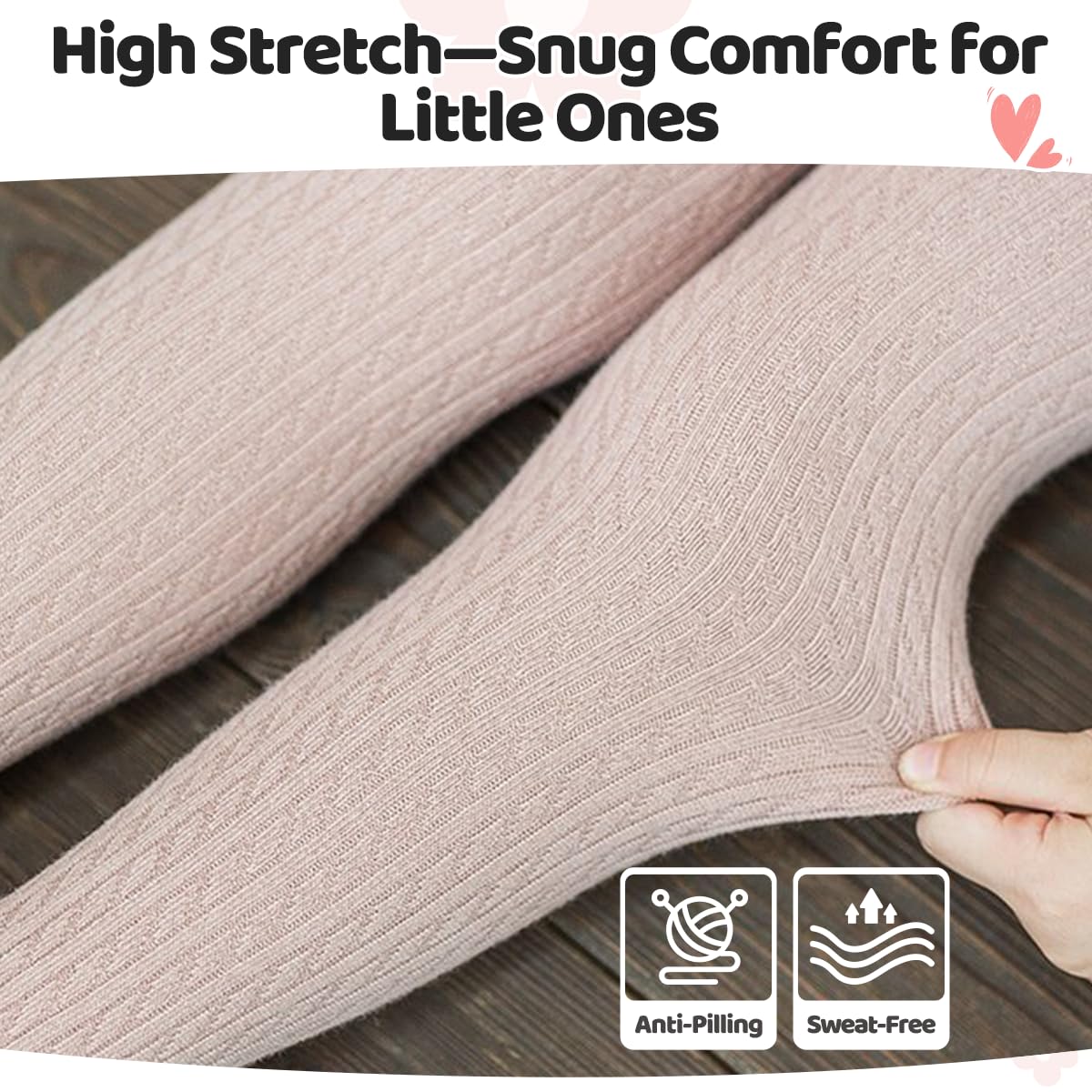 Baby Girls Tights Cable Knit Leggings Stockings Cotton 3 Pack Pantyhose Infants Toddlers
