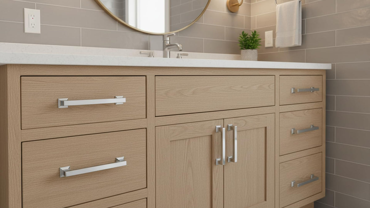 8" Polished Chrome Cabinet Pulls and Handles 10 Pack, AL3046CP