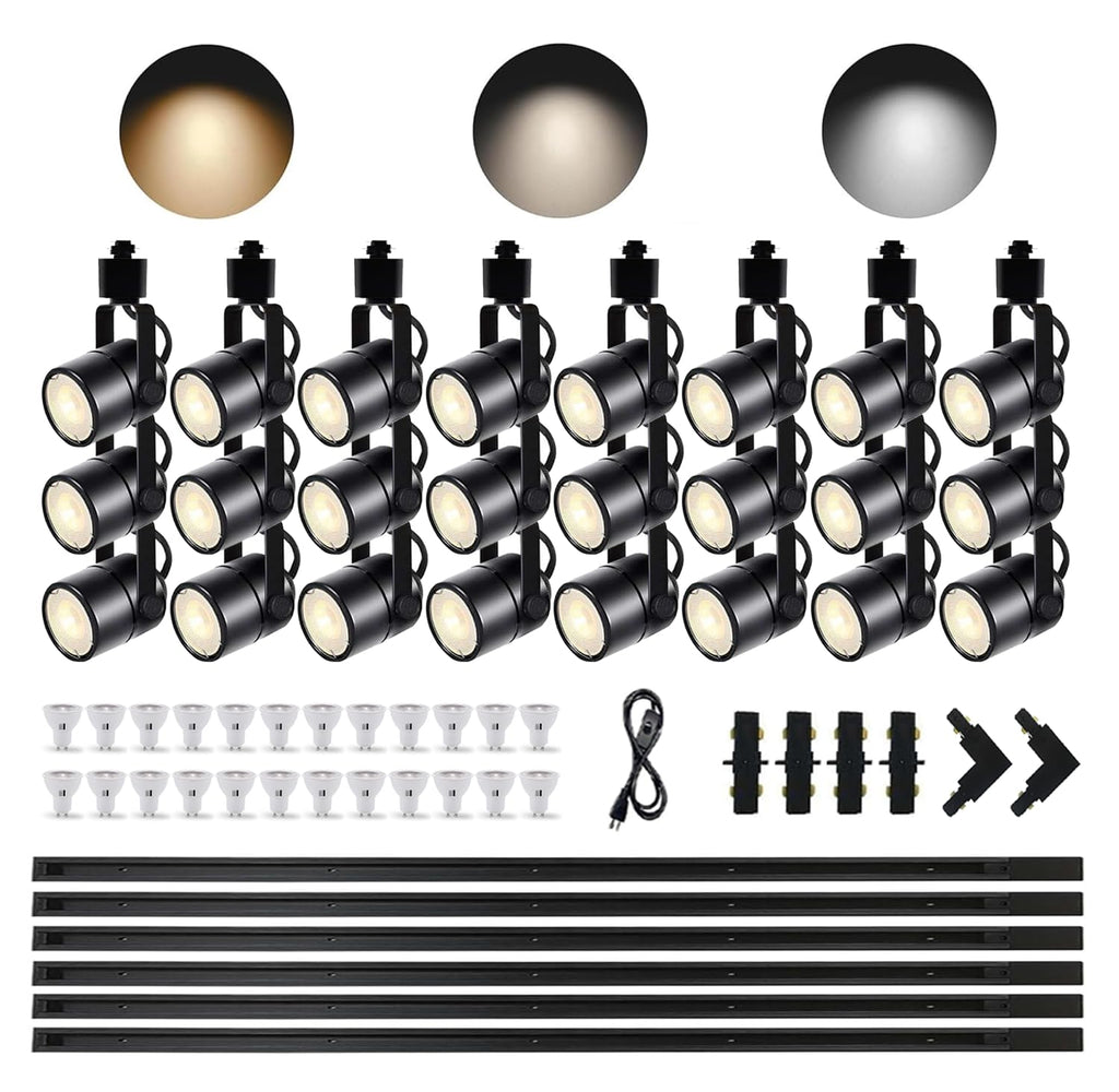 Plug in GU10 H Type LED Track Lighting Kits Dimmable Mobile Cart