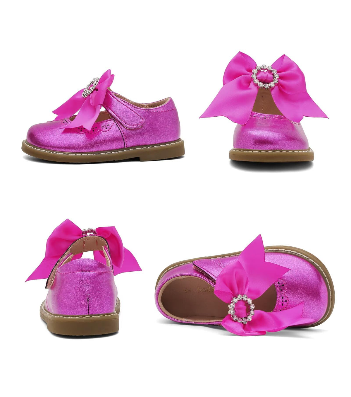 Toddler Girl Mary Jane Flat Dress Shoes with Bow