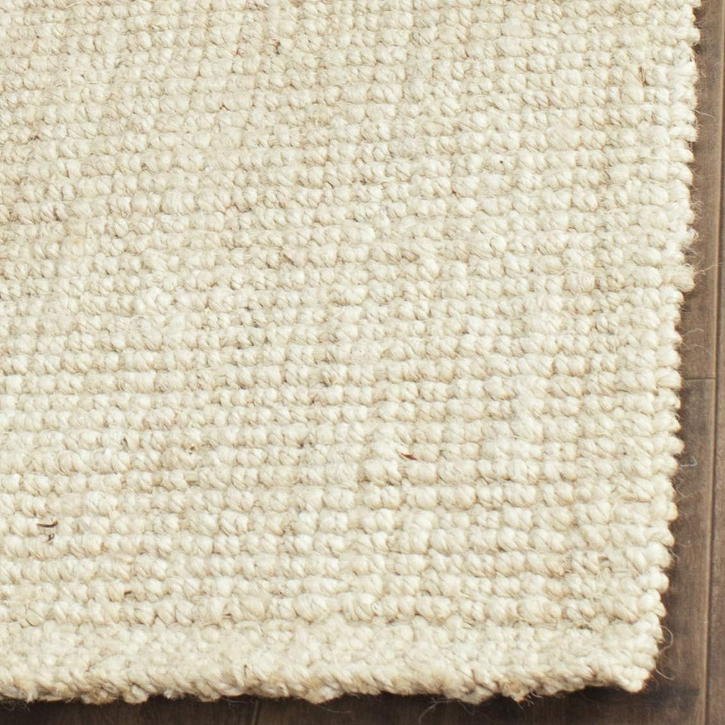 Natural Fiber Collection Area Rug, Ivory, Handmade Farmhouse Jute, Ideal for High Traffic Areas in Living