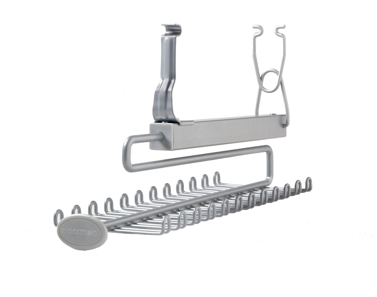 Sliding Tie and Belt Rack for Wire Shelving