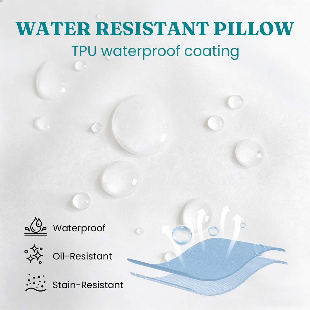 Waterproof Outdoor Pillow Inserts 22 x 22 Set of 2, Square Pillows