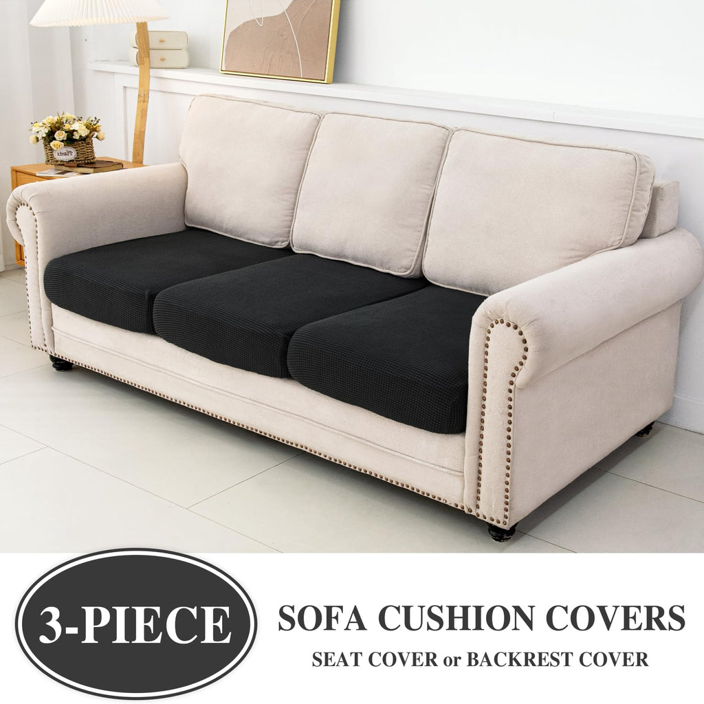 Couch Cushion Covers Seat Cushion Cover Stretch Couch Cover Separate Sectional Sofa Slipcovers Furniture Protector(3