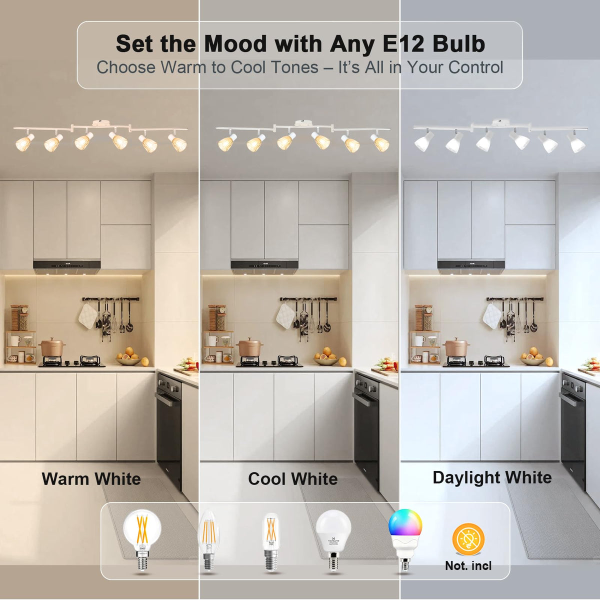 Track Lighting, Flexible Modern Ceiling Light Fixture White