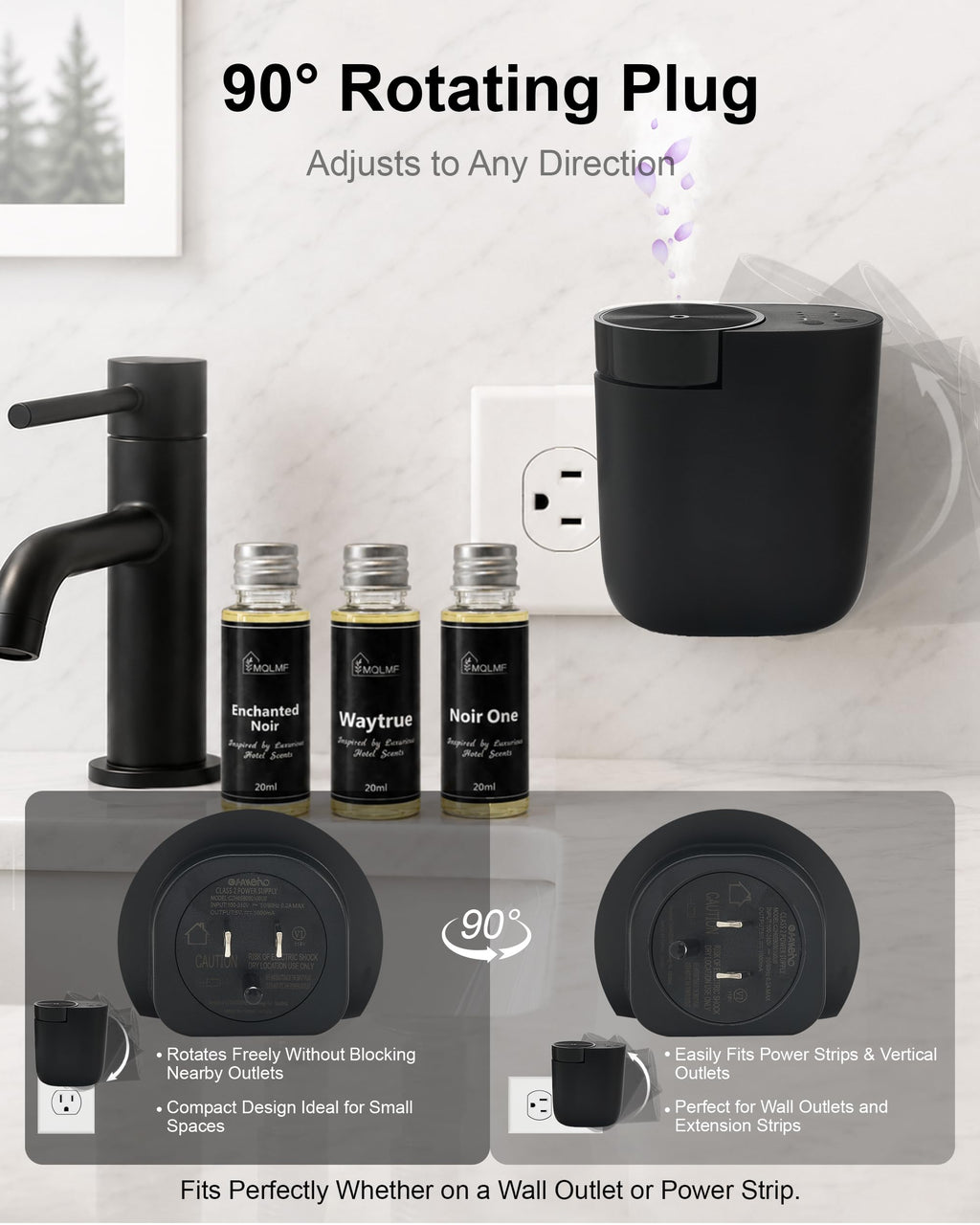 Waterless Plug in Diffuser, Essential Oil Plug in Wall Diffuser
