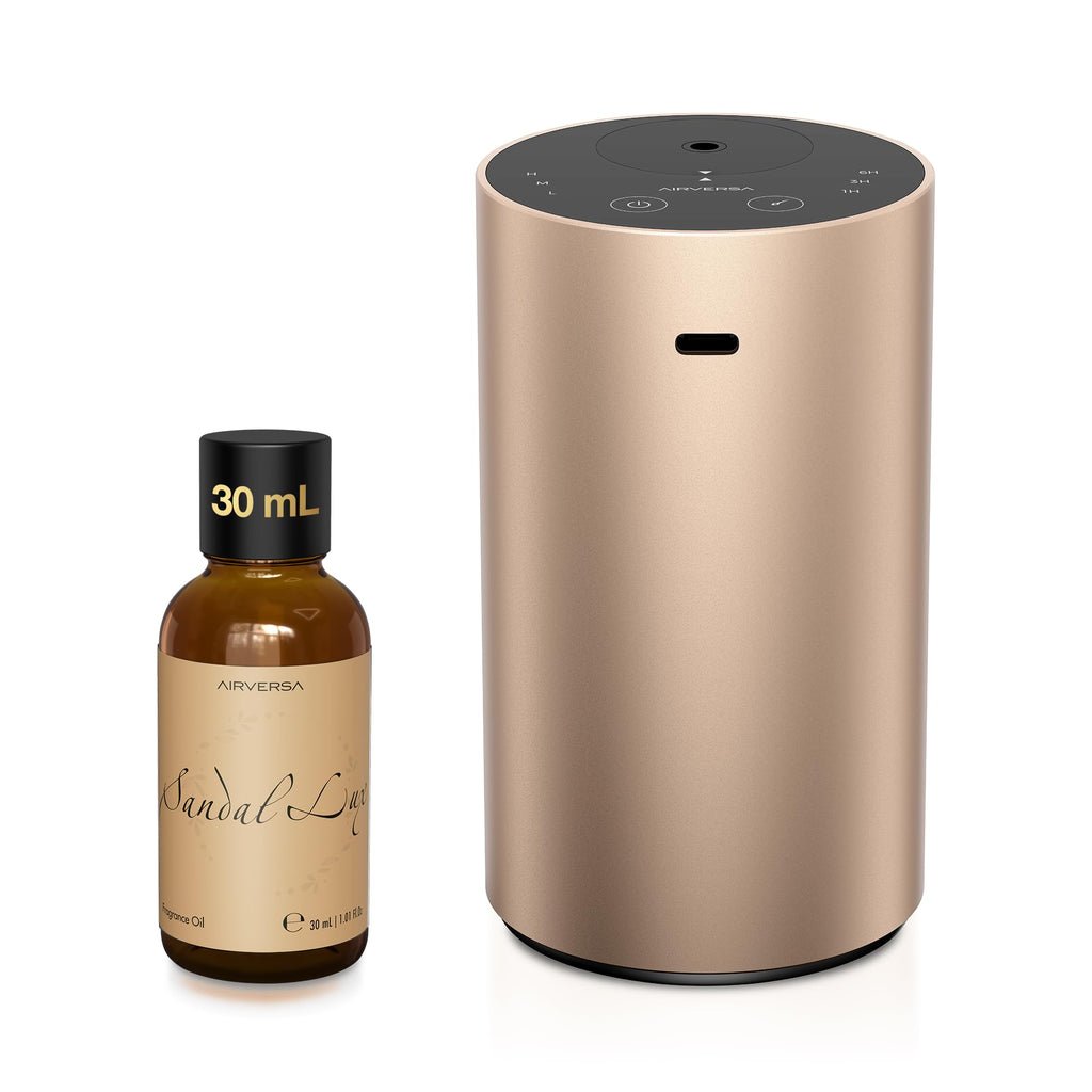 ADX Waterless Essential Oil Diffuser Starter Kit, Titanium