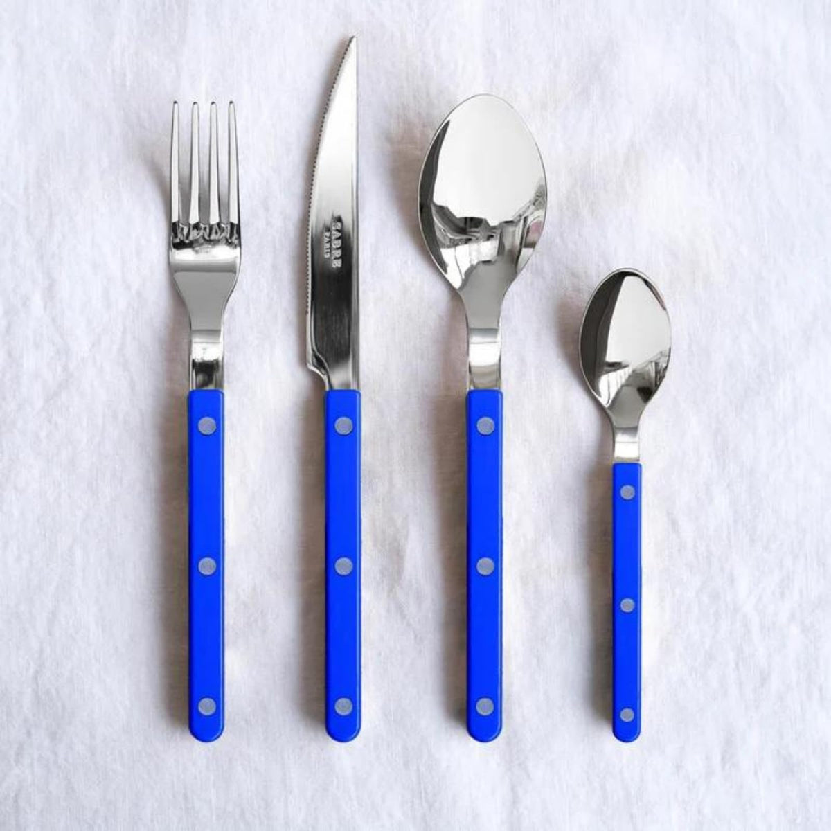 20-Piece Flatware Set for 4 - Bistrot Collection - Knife, Fork, Soup Spoon, Teaspoon & Dessert Fork - Stainless Steel