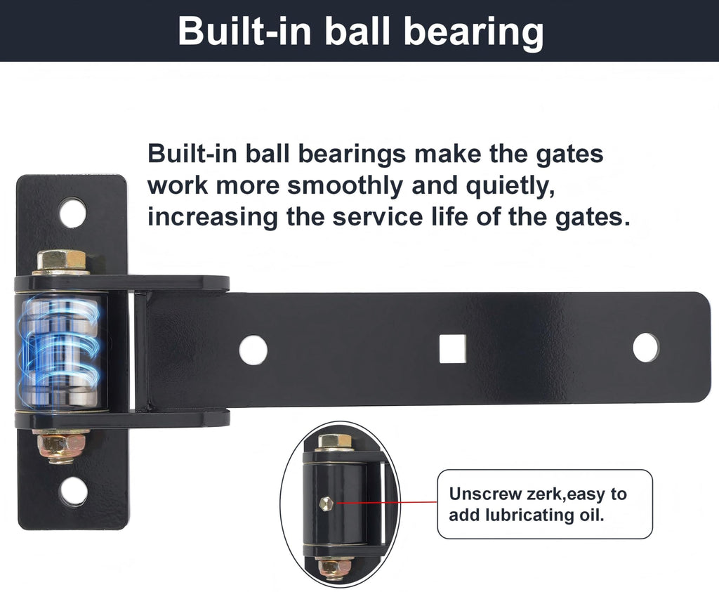 13'' Heavy Duty Strap Gate Hinges 900 LBS, 180° or 90° Smooth Open Hinge