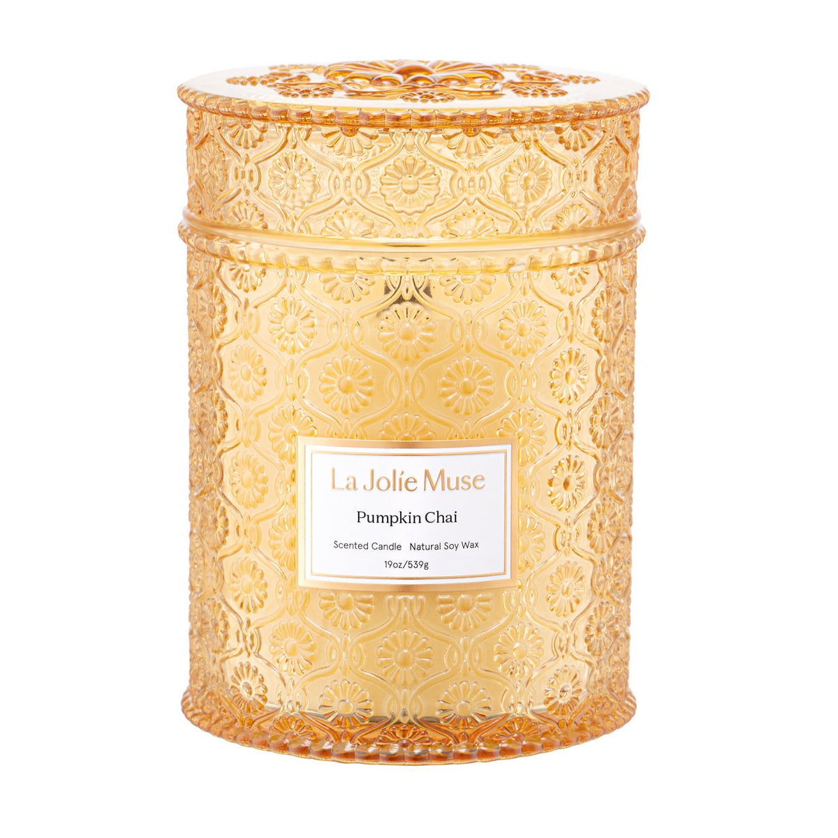 Pumpkin Chai Scented Candles, 19 oz Natural Soy Wax