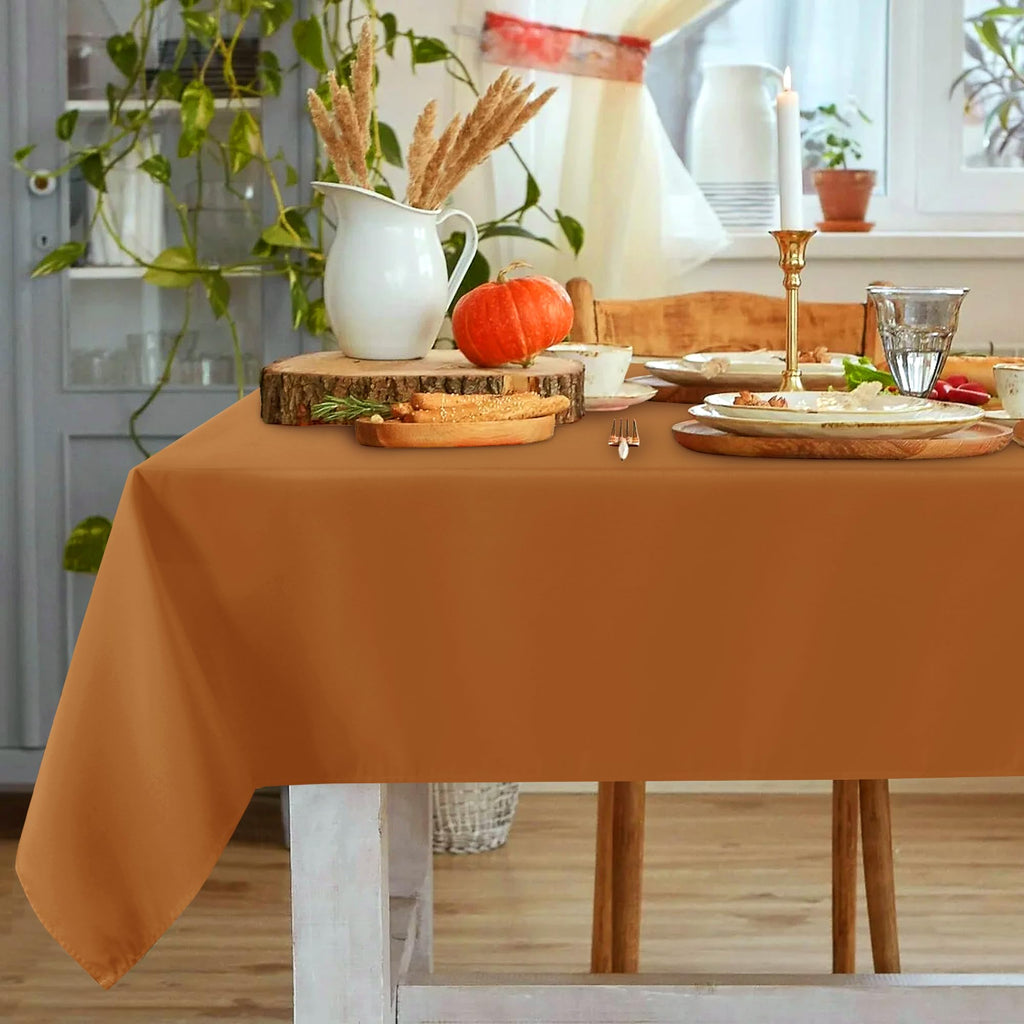 Fall Tablecloth Rectangular 60 x 120 Inch, Bronze