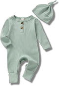 Newborn Baby Boy Girl Romper Clothes Infant Solid Ribbed Onesie Bodysuit Jumpsuit Outfits