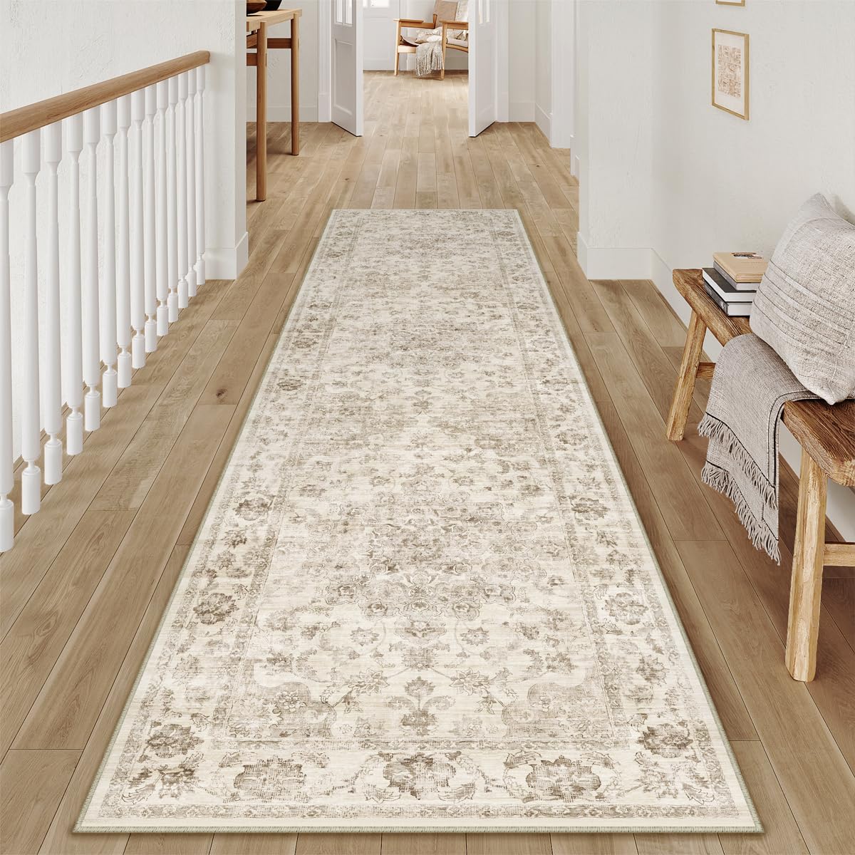 2x14 Beige Neutral Runner Rug