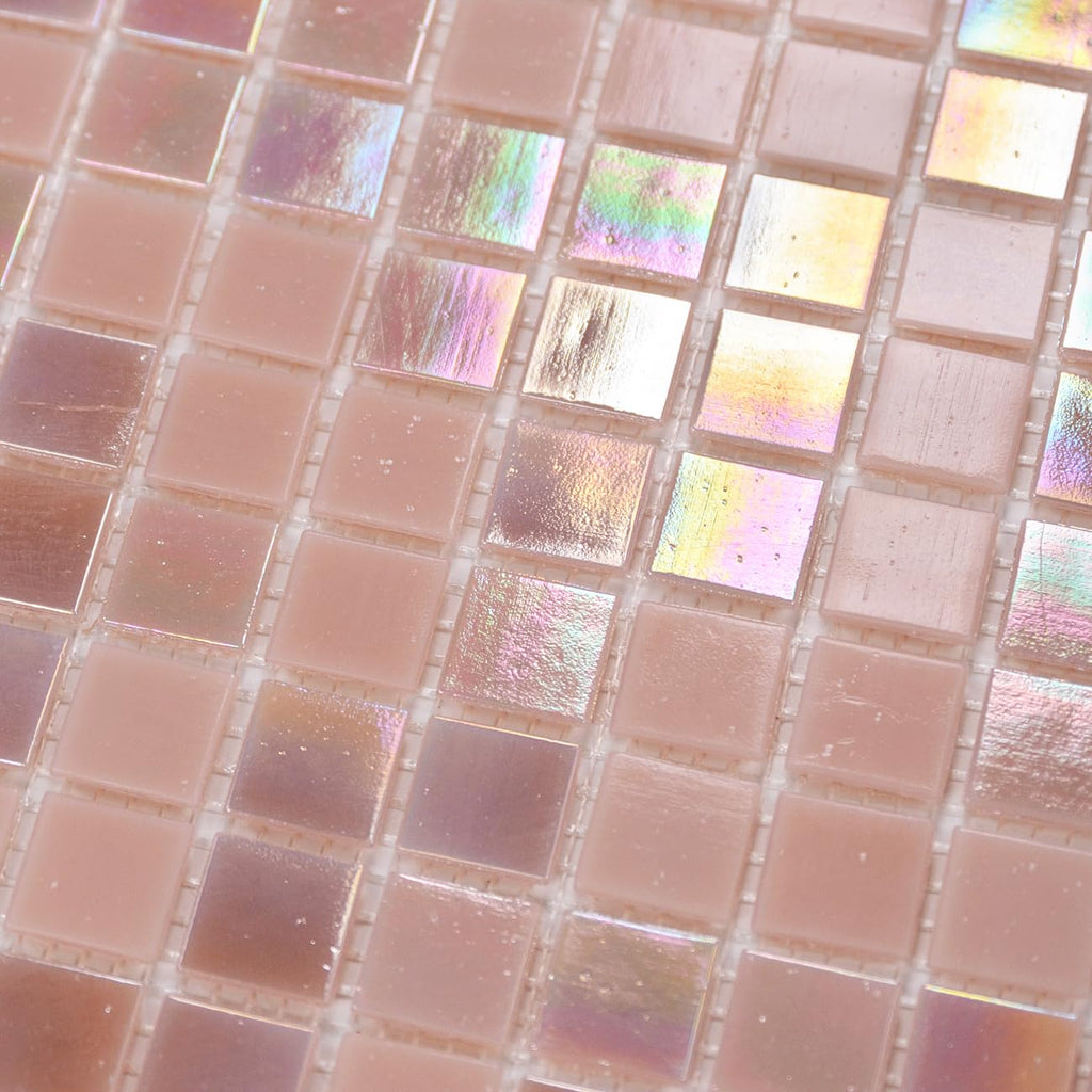 11.5sq.ft Pink Mosaic Glass Mosaic Tile , Pool, Backsplash