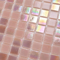 11.5sq.ft Pink Mosaic Glass Mosaic Tile , Pool, Backsplash
