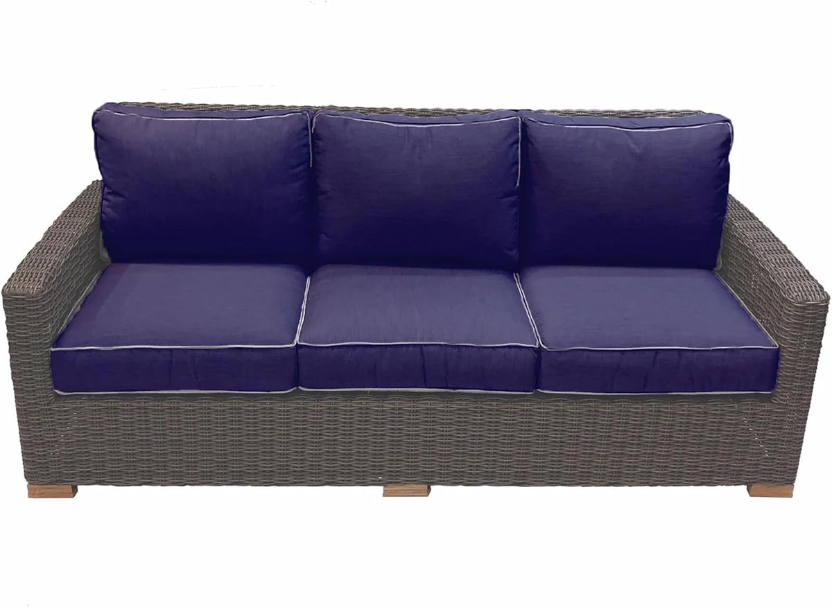 Sanibel Teak Sofa, Navy