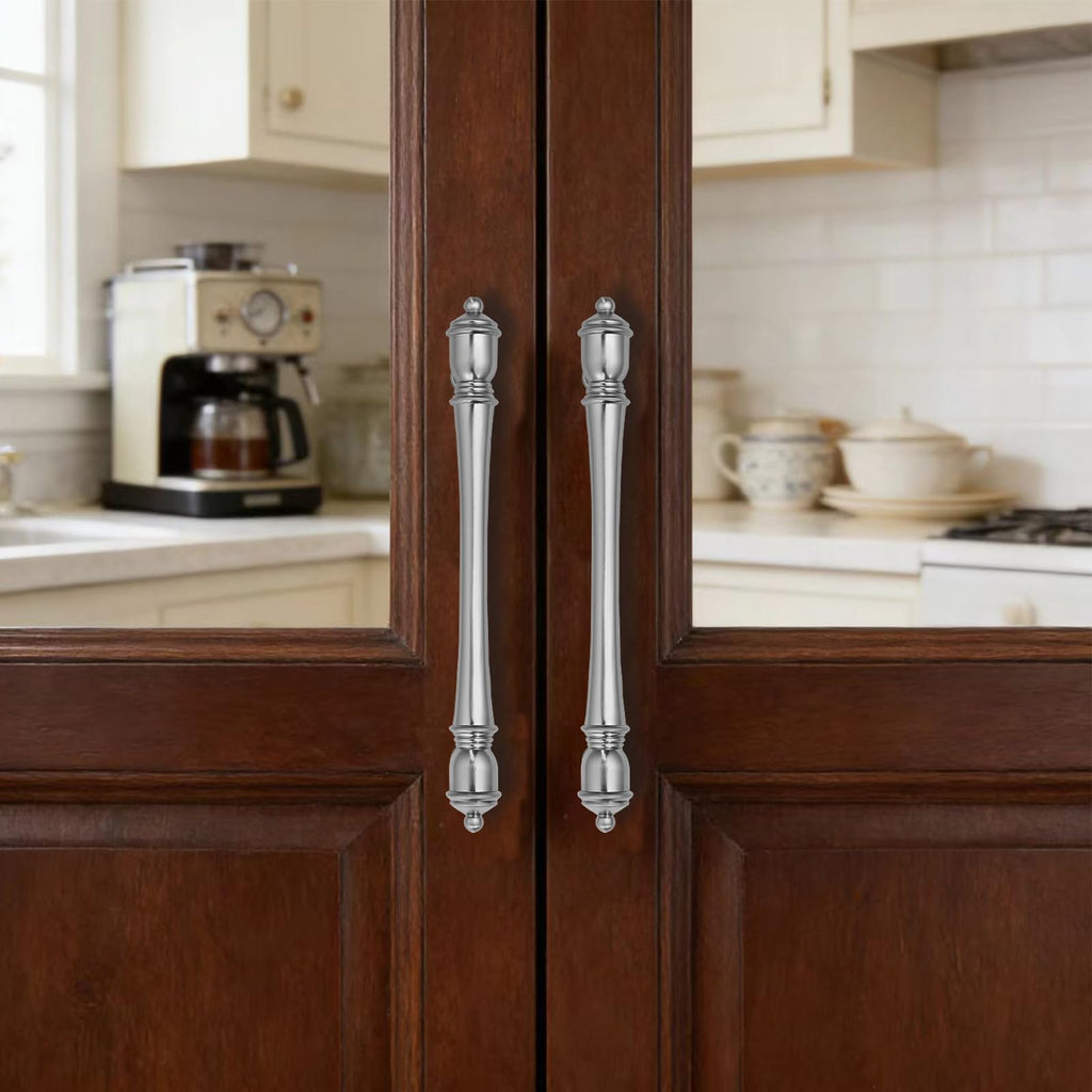 2 Pack 12 inch(305mm) Hole Center Brushed Nickel Cabinet Pulls Heavy-Duty Solid Satin Nickel Cabinet Hardware Drawer