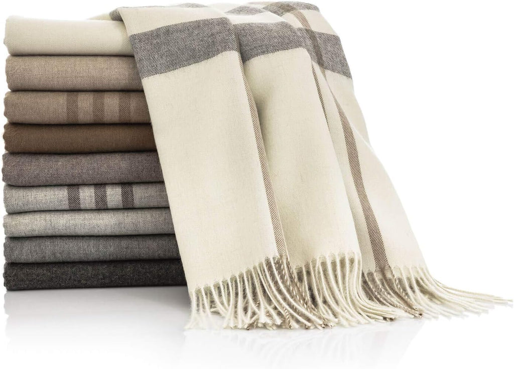 Extra Large 100% Baby Alpaca Throw - 79 x 51 - Coziness Guaranteed, Lightweight and Super Soft, ÖkoTex 100