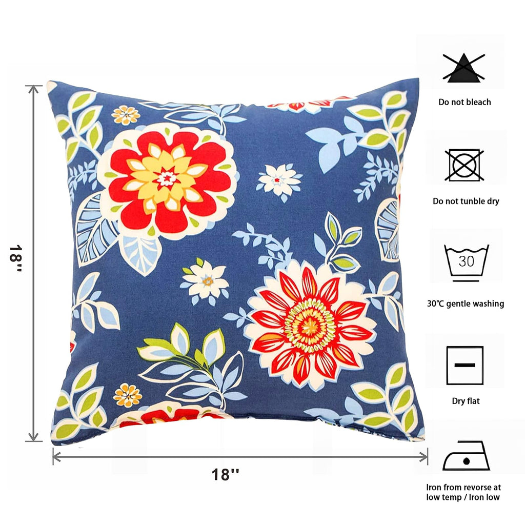Outdoor Throw Pillows - Decorative Pillows with Insert Included Set of 2 Outdoor Pillows Furniture 18x18 Inch