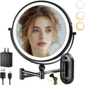 9" Wall Mounted Lighted Makeup Mirror