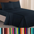 1500 Premier Hotel Quality 4-Piece Bed Sheet Sets, Deep Pockets - Luxurious Wrinkle Free & Fade Resistant, Black