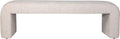 Sophia Modern Luxury Curved Upholstered Jacquard Bedroom Hallway Bench, End of Bed Bench, Large Size, Natural