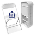 White Folding Chairs 10-Pack, Portable Events Chairs, Plastic Folding Chair, Stylish 650 lb Capacity for Party, School