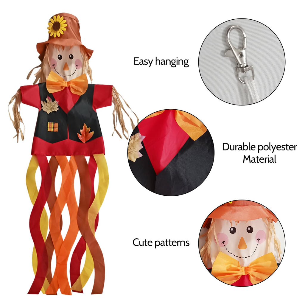 Scarecrow Windsock Fun and Festive Outside Decorations for Your Yard