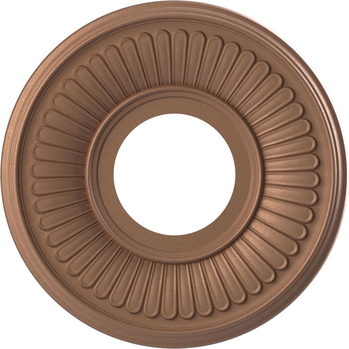 10"OD x 3 1/2"ID x 3/4"P Berkshire Thermoformed PVC Ceiling Medallion (Fits Canopies up to 4 1/2"), Aged Copper