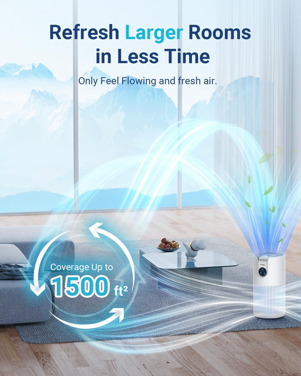 Air Purifiers for Home Large Room Up to 1500ft² with Aromatherapy, HEPA Air Purifier for Bedroom Pets Kitchen, Air