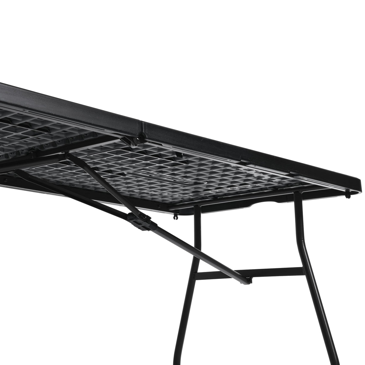 Heavy Duty Portable Folding Table, 6 ft, Indoor & Outdoor, Fold-in-Half Design with Carrying Handle, for Events, Easy