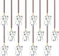 12 Pcs Clear Crystal Angel Prisms Chandelier Window Hanging Decor - Clear Glass Angel Prism Suncatcher Rainbow