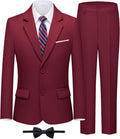 Boys' Formal Slim Fit Suit,5 Piece Suit Set,Jacket,Adjustable Waist Pants,Dress Shirt,Ties