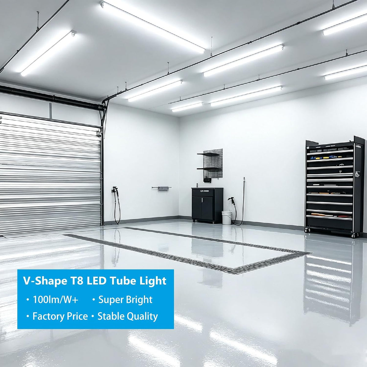 Single Pin T8 LED Tube Lights F48T12 HO Replacement 10-Pack