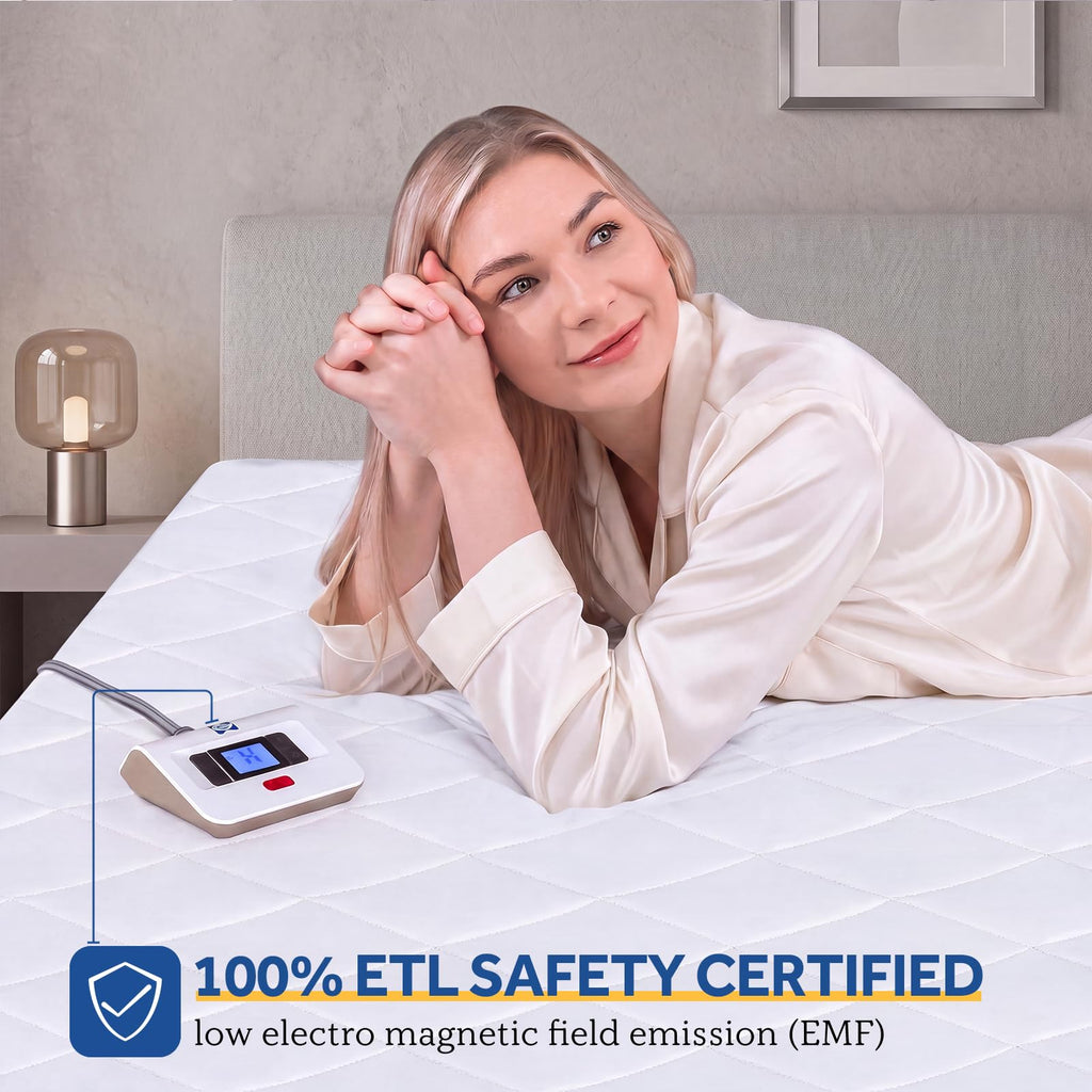 Heated Mattress Pad King Size Dual Control with 10 Heat Settings
