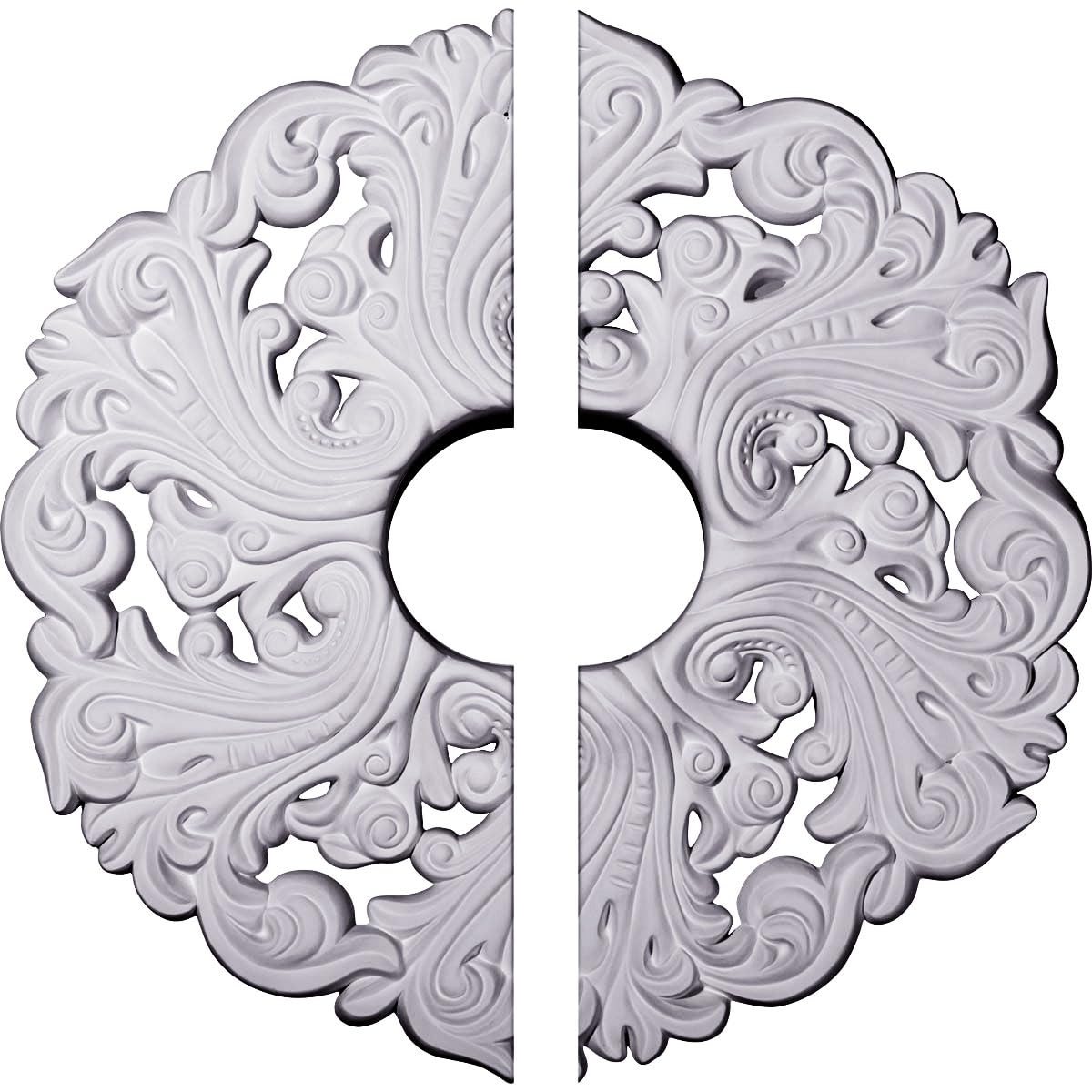 19 5/8"OD x 4 3/4"ID x 1 3/4"P Orrington Ceiling Medallion, Fits Canopies up to 4-3/4", 2 Piece