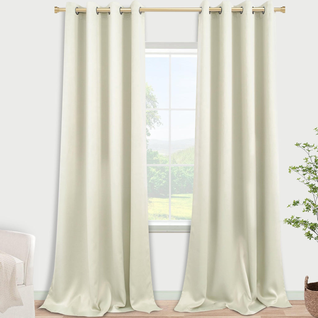 132 Inch Blackout Curtains, 11FT High Ceiling Extra Long Grommet Drapes Bedroom, 2 Panels Set, 11 FT Length 52'' W x