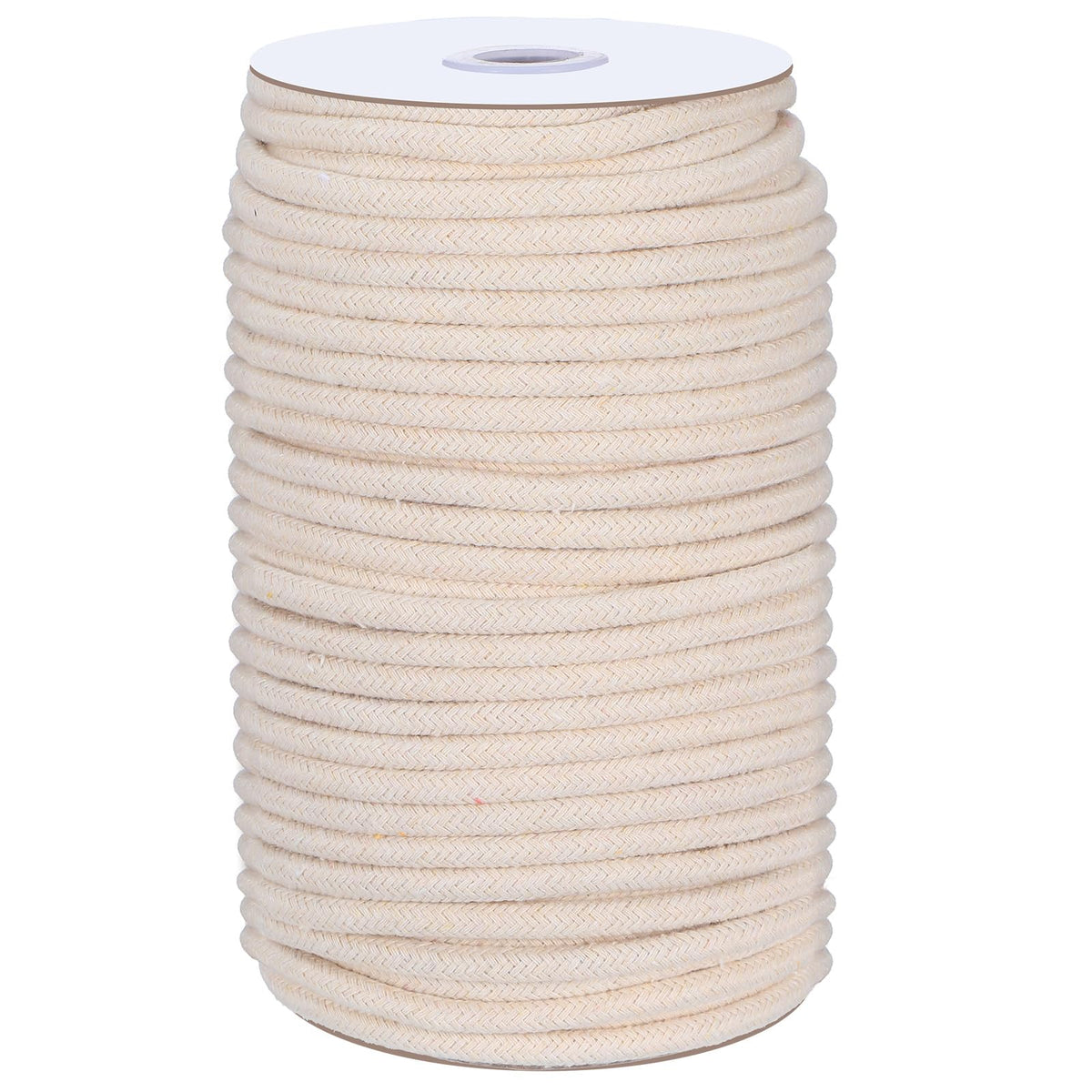 1/4" Cotton Piping Cord 6 mm Natural Cording for Sewing Piping for Pillows and Other Soft Welt Applications (46 Yds)