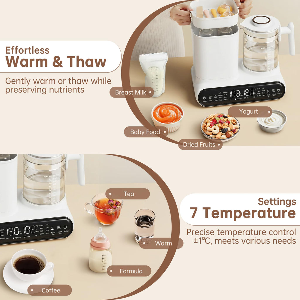 16-in-1 Fast Baby Bottle Warmer with Timer for Breastmilk & Formula