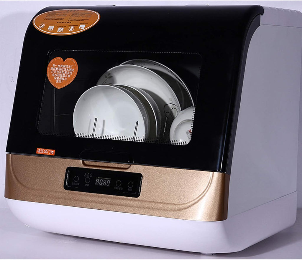 Portable Automatic Countertop Dishwasher Mini Dish Washer Air Dry Function 3 Washing Programs 360 Degree Spraying