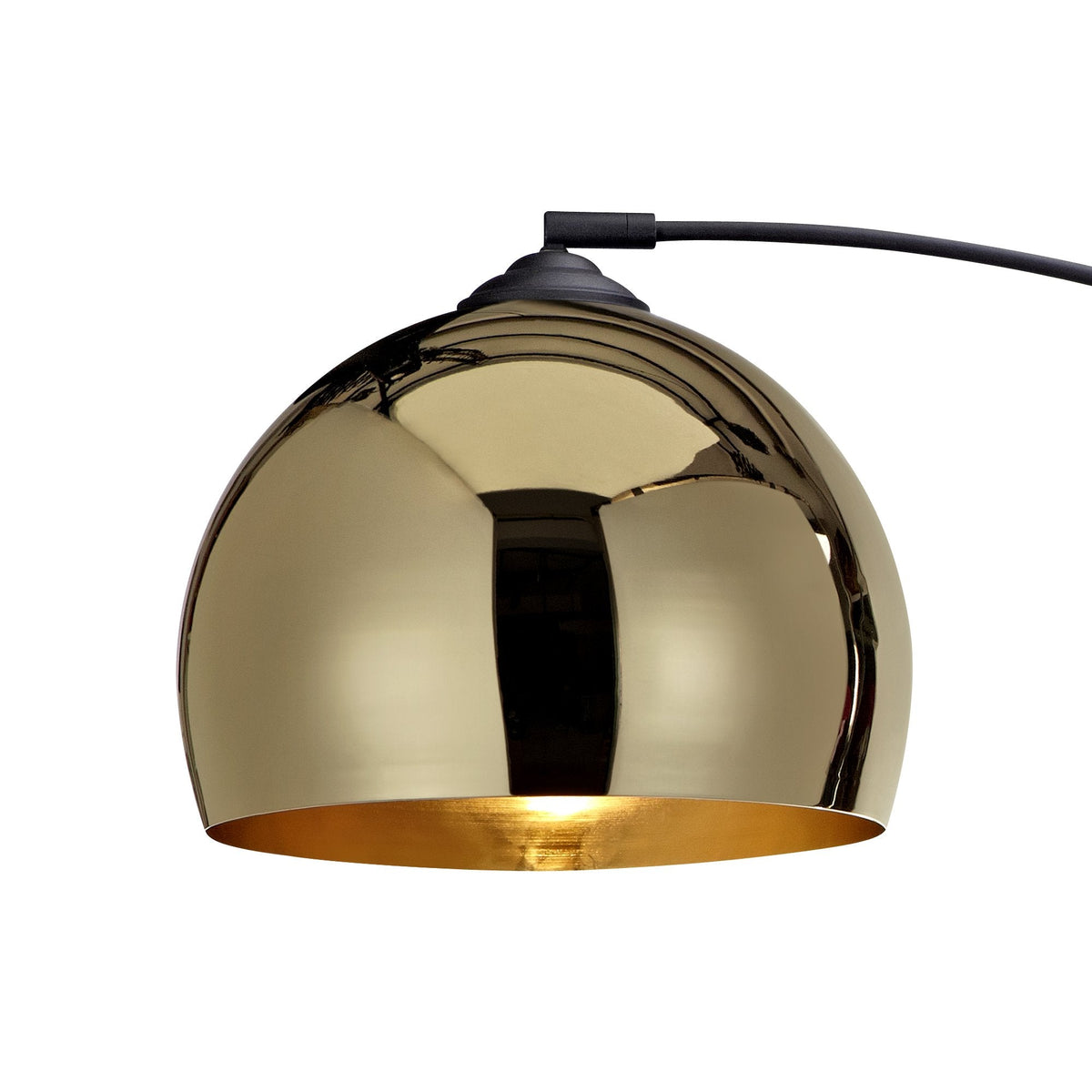Inspired Arco Style Arquer 66.93" Arc Floor Lamp s, Home Offices, Dining Rooms, Bedrooms with Faux Black Marble Base and Gold Bell