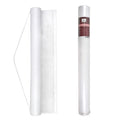 White Wedding Aisle Runner - Professional-Grade Nylon, Includes Tape Double-Sided Adhesive - Disposable Scroll